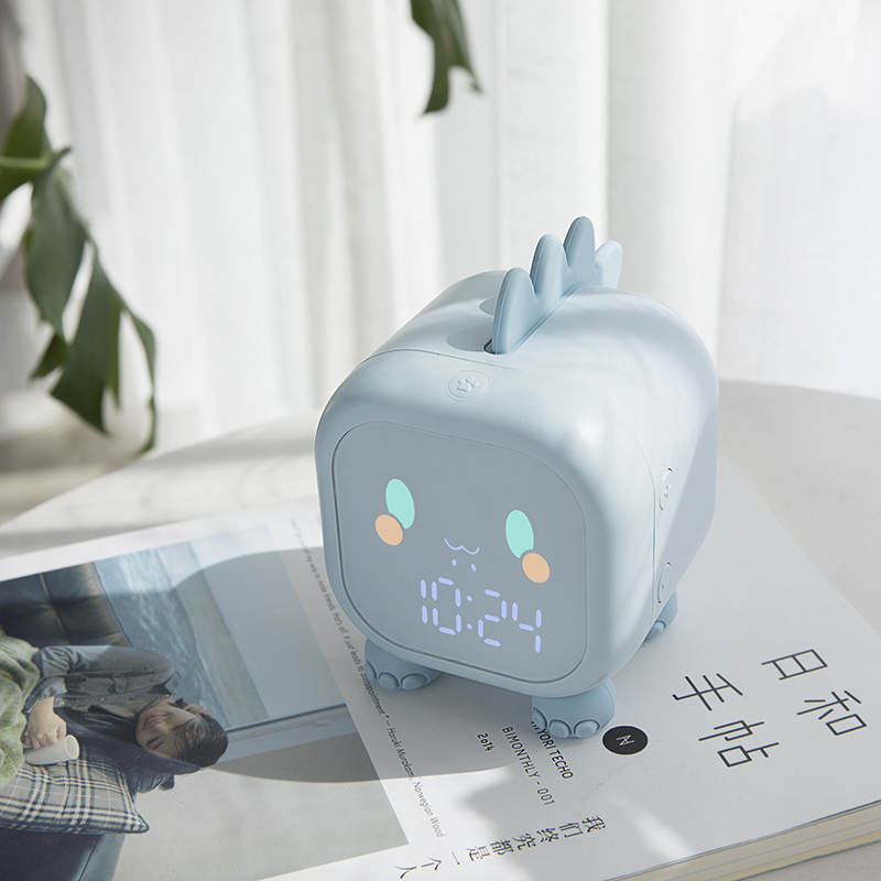 可愛靜音智慧鬧鐘學生專用兒童男孩女孩起床神器充電式床頭電子鐘